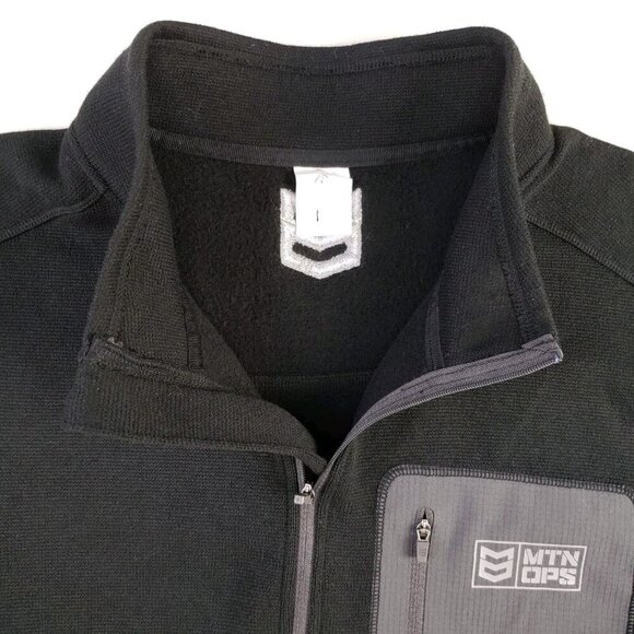 Mtn Ops Summit Fleece Jacket Mens Medium Black 1/4 Zip Pullover Outdoor Winter - Picture 4 of 9